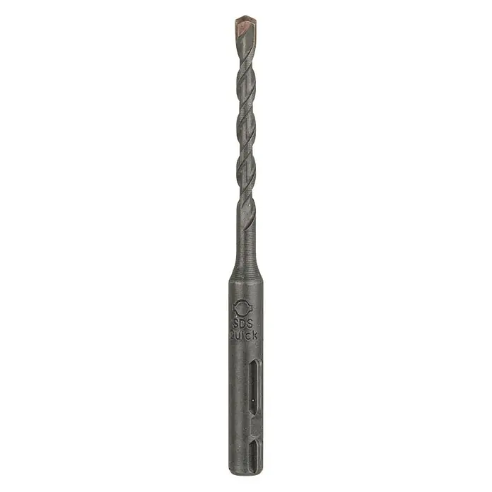 Bosch Broca para hormigón y mampostería SDS-Quick - 1 ud., Diámetro de la broca: 7 mm - Primer plano de una broca para concreto SDS Quick, diseñada para una perforación rápida y eficiente en materiales duros.