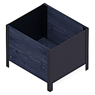 Pflanzkasten Modernbox tief (58 x 52 x 48 cm, Holz, Schwarz)