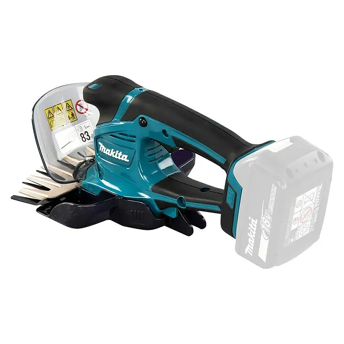 Makita LXT 18V Akku-Gras- & Strauchschere DUM604ZX - 18 V, Li-Ionen, Ohne Akku, Schwertbreite: 16 cm - Bild einer Makita Akku-Grasschere, die sich ideal zum Trimmen von Rasenkanten und kleinen Hecken eignet.