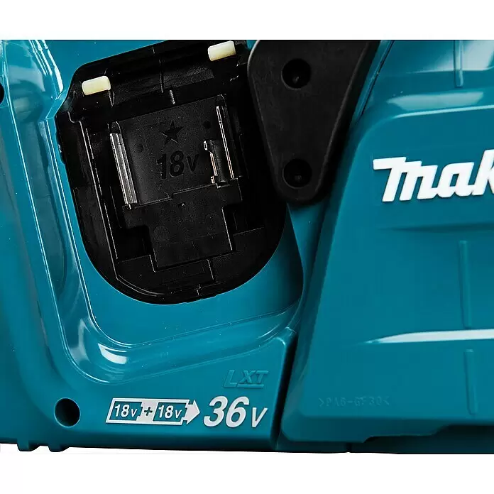 Makita LXT 18V Akku-Kettensäge DUC353Z - 36 V, Li-Ionen, Ohne Akku, Schwertlänge: 35 cm - Detailaufnahme