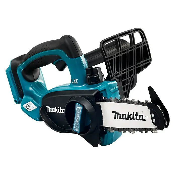 Makita LXT 18V Akku-Kettensäge DUC122Z - 18 V, Li-Ionen, Ohne Akku, Schwertlänge: 11,5 cm - Makita Akku-Kettensäge, blau-schwarz, für den präzisen Baumschnitt im Garten. Kompaktes Design und einfache Handhabung.