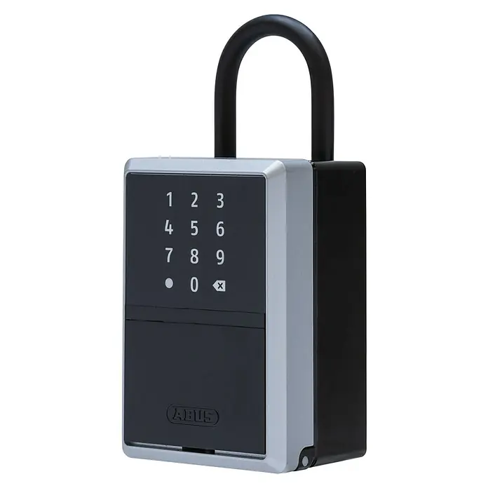 Abus Schlüsselbox Key Garage 797 Smart Bluetooth - Geeignet für: Bis zu 20 Schlüssel, L x B x H: 63 x 82,5 x 179 mm, Mit Bügel - Abus Schlüsseltresor mit Zahlencode. Sichere Aufbewahrung von Schlüsseln mit einem robusten und zuverlässigen Zahlenschloss für den Außenbereich.