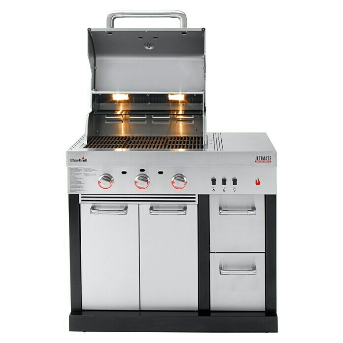 Char-Broil Grillküchen-Modul Ultimate 3200Anzahl Brenner: 3, Hauptgrillfläche: 61 x 43 cm, 6,6 kW Front View