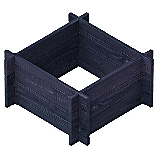 Upyard Hochbeet Multibox (L x B x H: 59 x 59 x 29,5 cm, Holz, Schwarz)