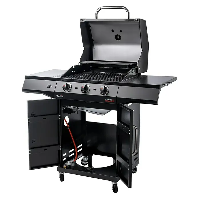 Char-Broil Gasgrill Performance Core B3 - Grillfläche (B x T): 54,3 x 43,5 cm, 7,91 kW, Anzahl Brenner: 3 - Char-Broil Performance 340 Gasgrill mit drei Brennern, offenem Unterbau und Seitenablagen für ein optimales Grillerlebnis.