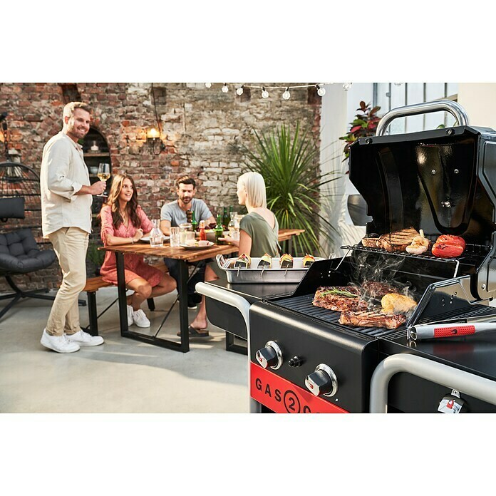 Char-Broil Hybrid-Grill Gas2Coal 2.0 210 (Grillfläche (B x T): 42,7 x 44,1 cm, 8,2 kW, Anzahl Brenner: 2) | BAUHAUS