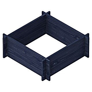 Upyard Hochbeet Multibox (L x B x H: 79 x 79 x 29,5 cm, Holz, Schwarz)