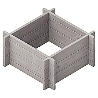 Upyard Hochbeet Multibox (L x B x H: 59 x 59 x 29,5 cm, Holz, Grau)