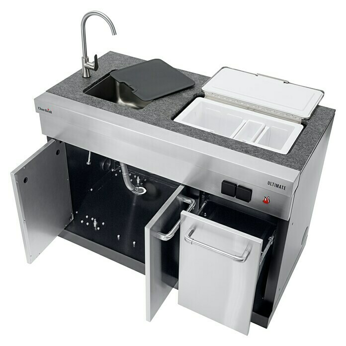 Char-Broil Grillküchen-Modul Ultimate EntertainmentSilber, L x B x H: 63,5 x 127 x 123,5 cm, Edelstahl Diagonal View