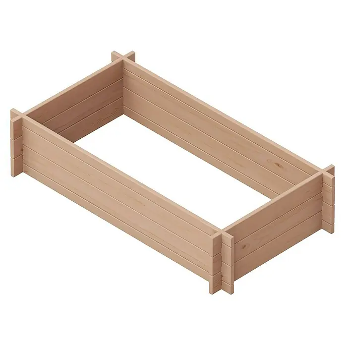 Upyard Hochbeet Multibox - L x B x H: 119 x 59,5 x 29,5 cm, Holz, Braun - Erhöhtes Gartenbeet aus Holz mit rustikalem Design. Ideal für Gartenarbeit und Kräuteranbau im Freien.
