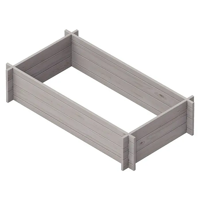 Upyard Hochbeet Multibox - L x B x H: 119 x 59,5 x 29,5 cm, Holz, Grau - Hochbeet aus hellem Holz. Ideal für den Garten, um Pflanzen stilvoll anzubauen. Praktisches und dekoratives Element für den Außenbereich.
