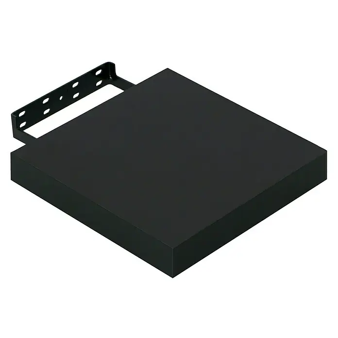 Regalux Estante flotante - L x An x Al: 23,5 x 24 x 3,8 cm, Negro, Carga soportada: 5 kg - Estante cubo magnético negro para guardar fácilmente llaves, herramientas u objetos pequeños, perfecto para taller o garaje.
