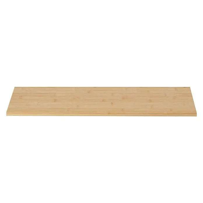 Dolle Wandboard Lite Vintage - L x B x S: 80 x 20 x 1,8 cm, Braun - Eine Nahaufnahme einer Arbeitsplatte aus hellem Bambusholz mit einer sichtbaren Maserung und einem subtilen Muster.