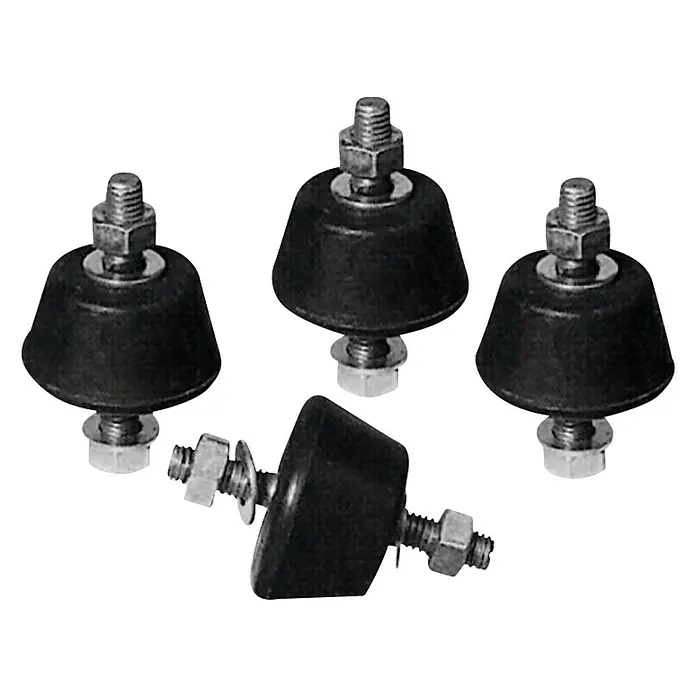 ZimaKlima Amortiguador de vibraciones AG35 - Negro, 4 ud. - Amortiguadores de vibración de goma con tornillos y tuercas de metal. Estos aislantes minimizan la vibración.
