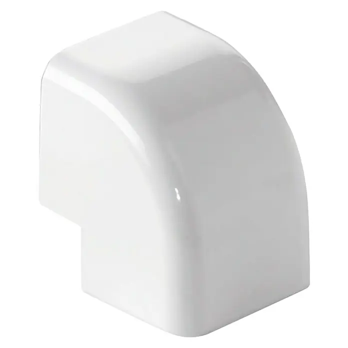ZimaKlima Ángulo exterior canal Rigel - Blanco, An x Al: 65 x 90 mm, Plástico - Pieza angular blanca para conductos de cable. Es ideal para instalar cables en esquinas y ángulos para lograr un aspecto limpio y ordenado.