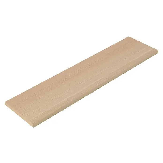 Dolle Wandboard Lite Vintage - L x B x S: 80 x 20 x 2 cm, Eiche - Helles, rechteckiges Holzbrett mit abgerundeten Kanten, ideal für DIY-Projekte und Möbelbau. Die Holzmaserung ist gut sichtbar.