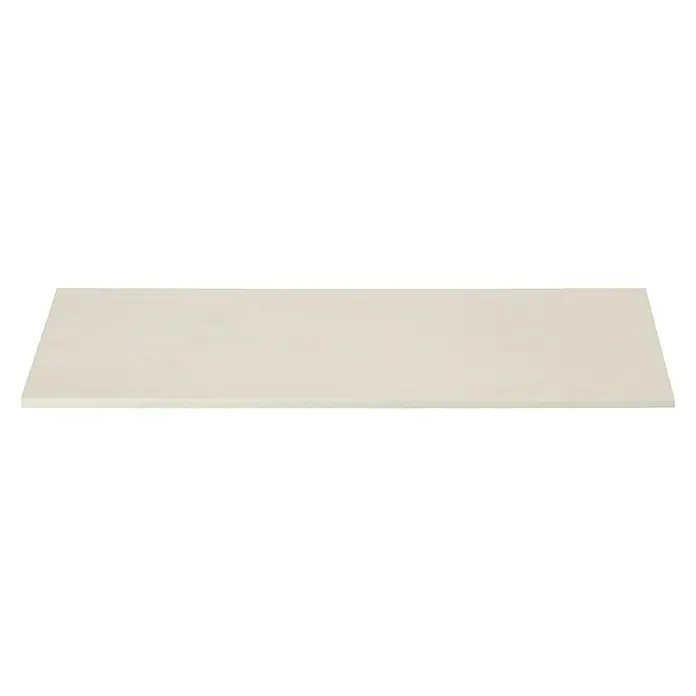 Dolle Wandboard Lite Vintage - L x B x S: 80 x 25 x 1,8 cm, Kiefer weiß - Hier ist ein flacher, rechteckiger, weißer Tisch, ideal als Ablage oder für Präsentationen. Die Oberfläche ist glatt und schlicht gehalten.