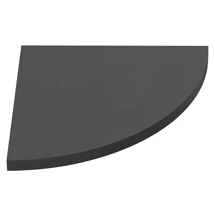 Dolle Wandboard Lite - L x B x S: 30 x 30 x 1,9 cm, Anthrazit - Nahaufnahme einer runden, grauen Platte, die einen schlichten und modernen Untergrund für Produktpräsentationen bietet.