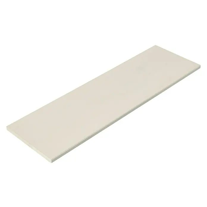 Dolle Wandboard Lite Vintage - L x B x S: 80 x 25 x 1,8 cm, Kiefer weiß - Eine rechteckige, cremefarbene Platte, ideal als Tischplatte oder Regalbrett, mit einer glatten Oberfläche.