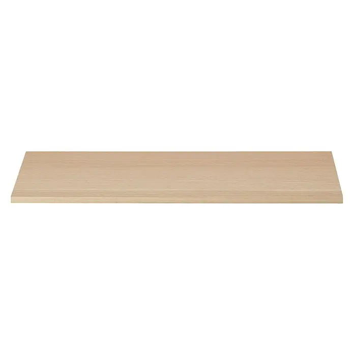 Dolle Wandboard Lite Vintage - L x B x S: 80 x 20 x 2 cm, Eiche - Eine Nahaufnahme einer hellen Holzplatte mit feiner Maserung, ideal für Möbelbau oder Innenausbau. Die Platte strahlt natürliche Wärme aus.
