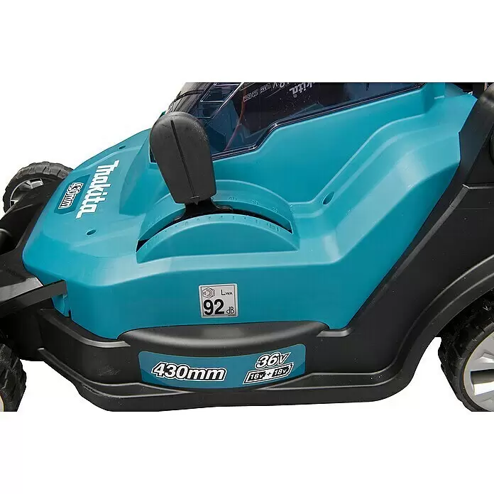 Makita LXT 18V Akku-Rasenmäher DLM432Z - 36 V, Ohne Akku, Schnittbreite: 43 cm - Detailaufnahme