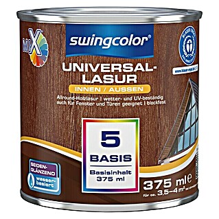 swingcolor Mix Universal-Lasur (Basismischfarbe, 375 ml, Seidenglänzend, Wasserbasiert)