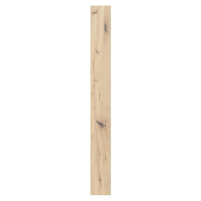 Parkett - Eiche Antique Davos, Landhausdiele, 1.900 x 190 x 15 mm - Nahaufnahme einer hellbraunen Holzoberfläche mit Ästen und natürlicher Maserung, ideal für Möbel- oder Bodendesign.
