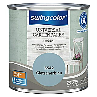 swingcolor Farblasur Universal-Gartenfarbe (Gletscherblau, 375 ml, Seidenmatt)