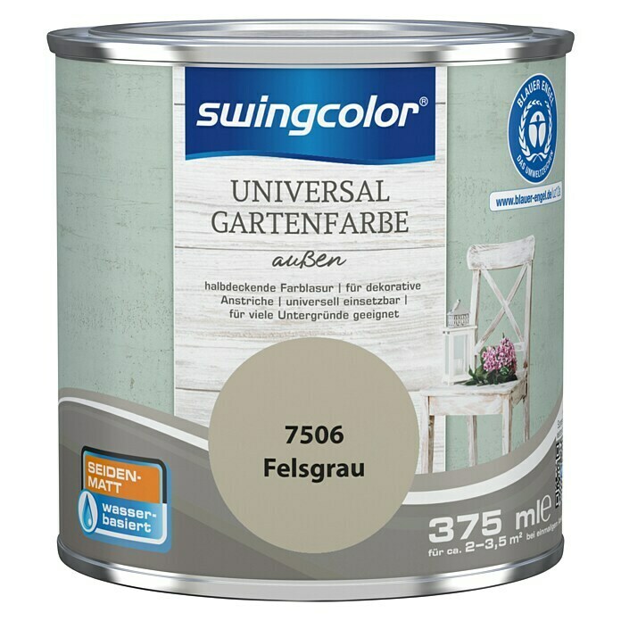 Swingcolor Vernice universale per giardini grigio roccia