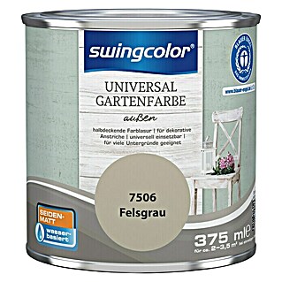 swingcolor Farblasur Universal-Gartenfarbe (375 ml, Felsgrau, Seidenmatt)