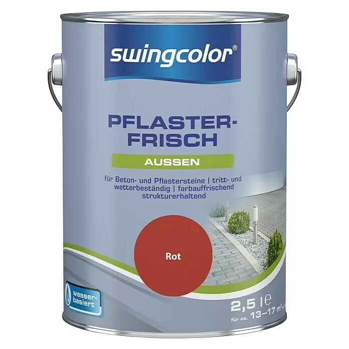 swingcolor Betonlasur Pflaster-FrischRot, 2,5 l