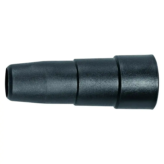 Fein Anschlussstück - Schwarz - Schwarzer Staubsaugeradapter mit abgestuften Abschnitten zur Verbindung mit verschiedenen Schlauchgrößen, robust und vielseitig.