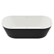 Camargue Freistehende Badewanne Torino (L x B: 170 x 80 cm, Sanitäracryl, Schwarz/Weiß) | BAUHAUS