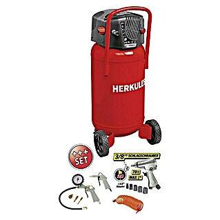 Herkules Kompressor-Set Fifty + Kit (Motorleistung: 1,5 kW, Kesselinhalt: 50 l)