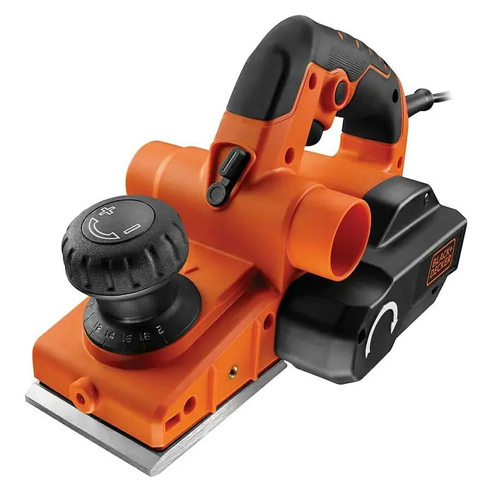 Black+Decker Elektrohobel KW750K-QS - 750 W, Hobeltiefe: 0 mm - 2 mm, Leerlaufdrehzahl: 16.500 U/min - Elektrischer Hobel von Black+Decker, ideal zum schnellen und präzisen Bearbeiten von Holzoberflächen. Leistungsstark und benutzerfreundlich.