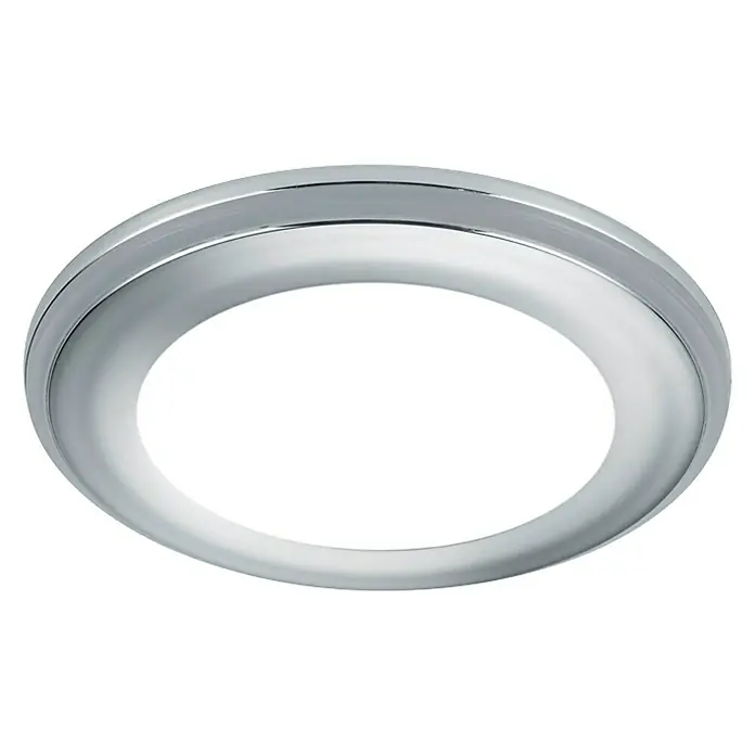Trio Leuchten LED-Einbauleuchte rund AURA - 5 W, Ø x H: 82 x 4 cm, Chrom, Warmweiß - Runde Deckenleuchte mit Chromrand und hellem, diffusem Licht. Ideal für moderne Innenräume und eine gleichmäßige Ausleuchtung.