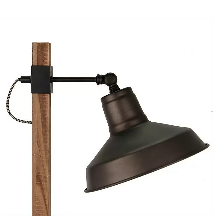 Deko-Tischleuchte - 40 W, Holz, E27 - Detailaufnahme
