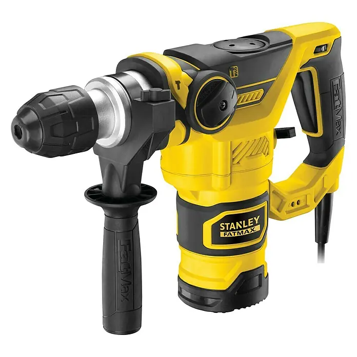 Stanley FatMax Kombihammer FME1250K-QS - 1.250 W, 3,5 J, SDS-Plus-Aufnahme - Stanley Fatmax Kombihammer in Gelb und Schwarz, ideal für anspruchsvolle Bau- und Renovierungsarbeiten. Robust und leistungsstark.