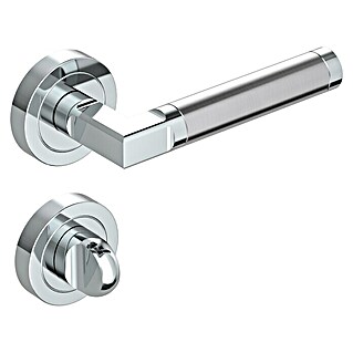 Diamond Doors Creative Drückergarnitur WC Maine (Stärke Tür: 40 mm - 45 mm, Edelstahl, L-Form, Schlitzkopf/Olive)