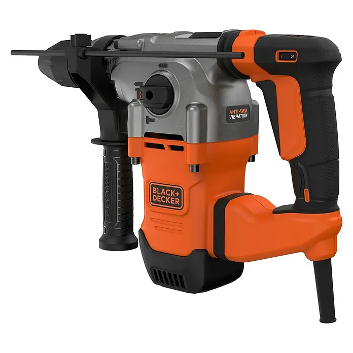 Black+Decker Kombihammer BEHS03K-QS - 1.250 W, 3,7 J, SDS-Plus-Aufnahme - Die Black+Decker Akku-Bohrmaschine ist ideal für kraftvolle Bohr- und Hammerarbeiten mit Anti-Vibrations-Technologie für komfortables Arbeiten.