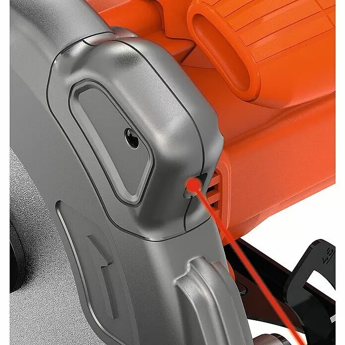 Black+Decker Handkreissäge CS1250L-QS - 1.250 W, Durchmesser Sägeblatt: 190 mm - Detailaufnahme