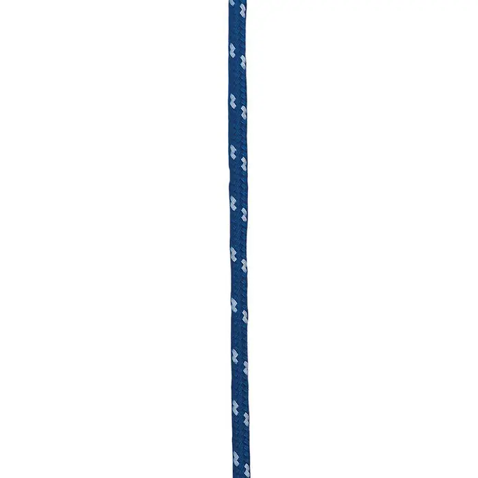 Seilflechter Cabo a metros Yacht-Sheet - Diámetro: 12 mm, Poliéster, Azul/Blanco - Cuerda azul con marcas celestes, construcción trenzada y patrón de pequeñas formas repetidas. Cuerda duradera y versátil.