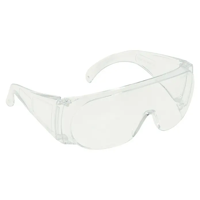 Wisent Schutzbrille - Transparent, Bügel - Klare Schutzbrille mit umlaufendem Design für umfassenden Augenschutz vor Gefahren und Spritzern in verschiedenen Arbeitsumgebungen.