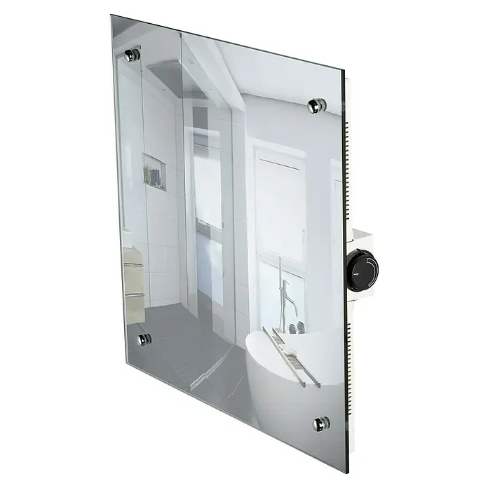 Admiral Infrarot-Spiegelheizkörper - 500 x 500 mm, 350 W - Spiegelschrank mit integrierter Heizung für ein beschlagfreies Spiegelbild, ideal für Badezimmer.