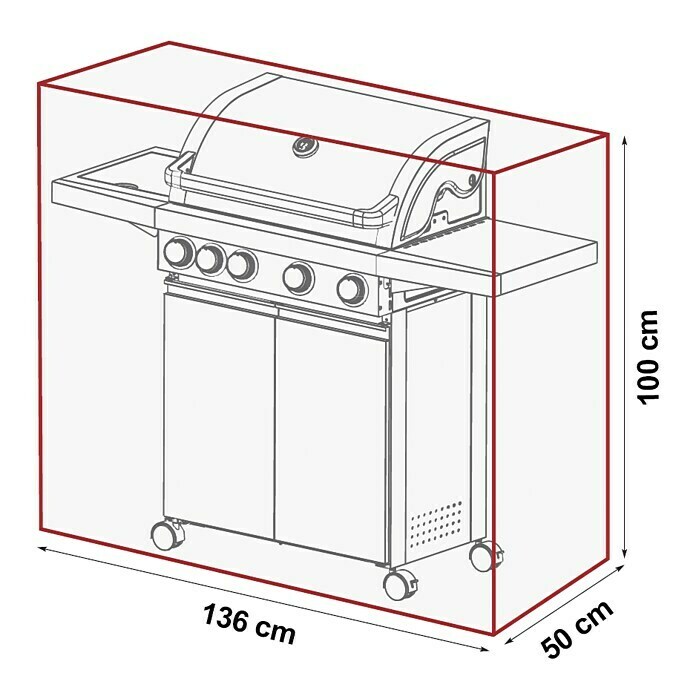 Grillstar Grill-Schutzhülle Atlanta 450Polyester, Passend für: Grillstar Gasgrill Atlanta 450 Sketch