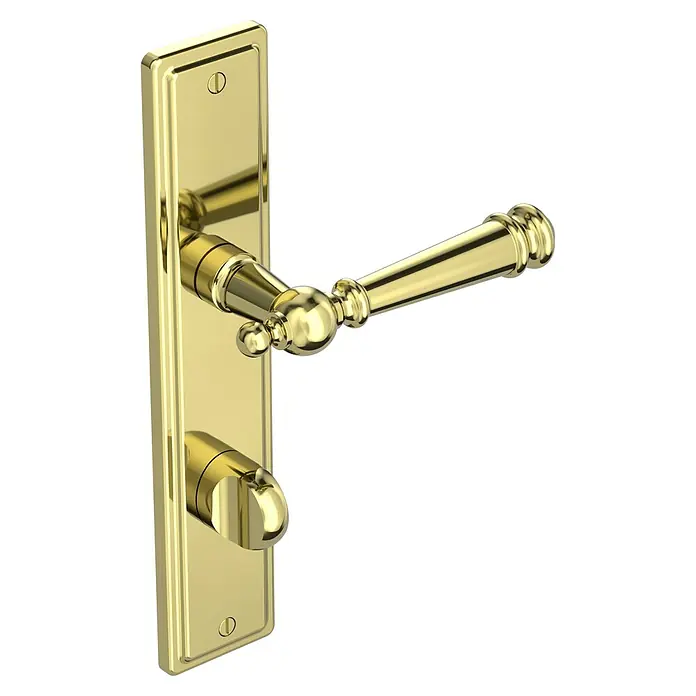 Diamond Doors Classic Drückergarnitur WC Classic Indiana - Schlitzkopf/Olive, Sonstiges - Elegante goldene Türklinke mit länglichem Beschlag. Das Design ist klassisch und verleiht jeder Tür einen Hauch von Luxus und Stil.