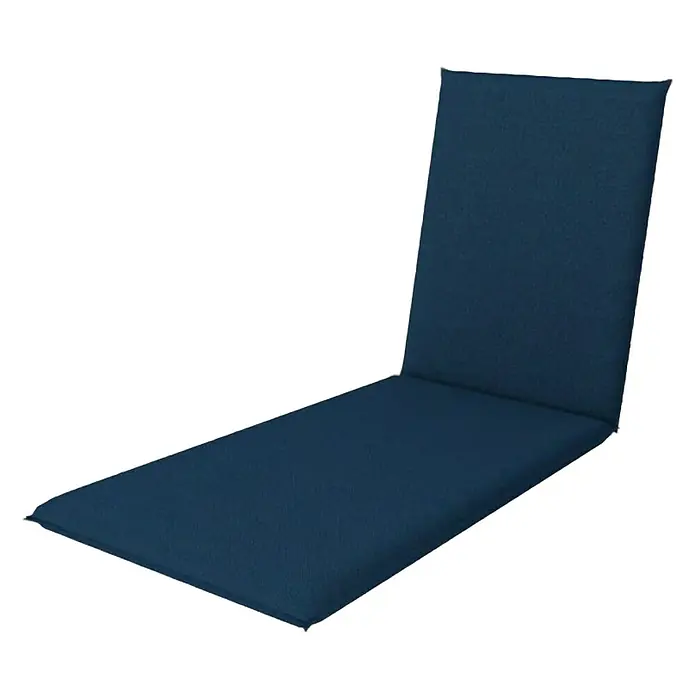 Doppler Gartenmöbel-Auflage - Liegenauflage, Dunkelblau, L x B x H: 195 x 60 x 6 cm, Baumwoll-Polyester-Mischgewebe - Bequeme, marineblaue Liegenauflage für entspanntes Sonnenbaden im Garten oder am Pool. Genießen Sie Komfort und Stil.