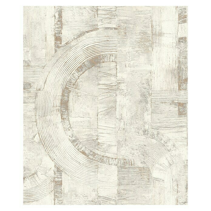 Rasch Composition Vliestapete Moderne Geometrie (Weiß, Grafisch, 10,05 x 0,53 m)