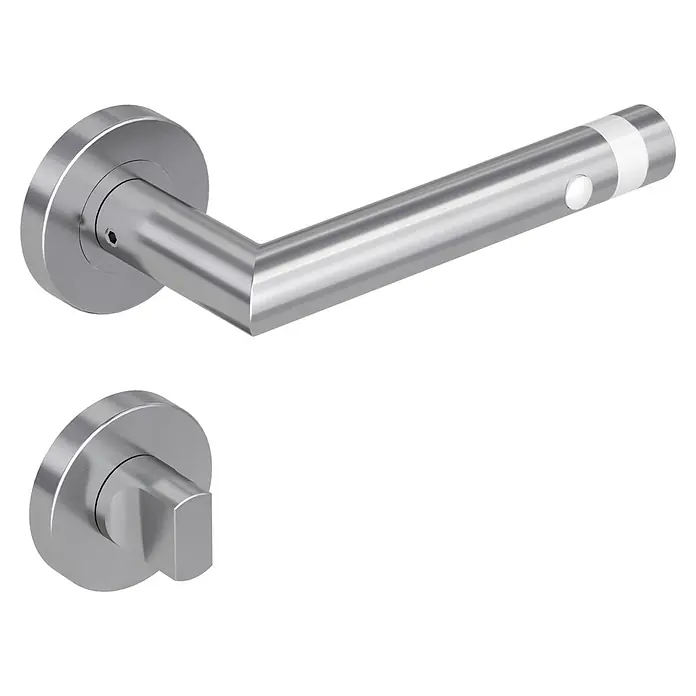 Diamond Doors Modern LED-Zimmertürgarnitur L-Form WC - Schlitzkopf/Olive, Matt, Links/Rechts - Elegantes Türgriff-Set mit einem modernen Design, perfekt für stilvolle Innentüren. Das Set besticht durch seine hochwertige Verarbeitung.