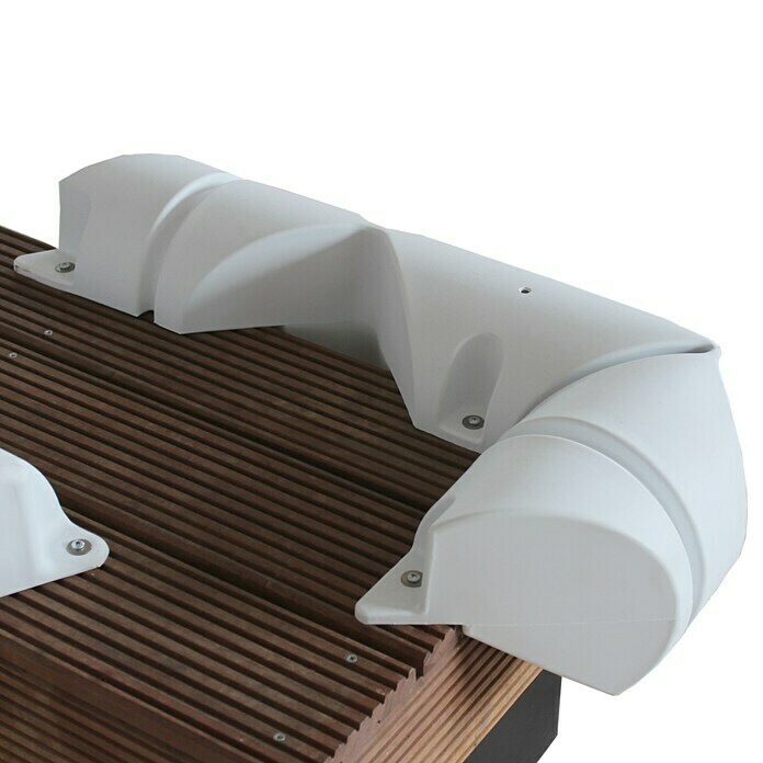 Talamex Defensa angular (19 x 100 x 19 cm, Ángulo, Blanco, PVC)